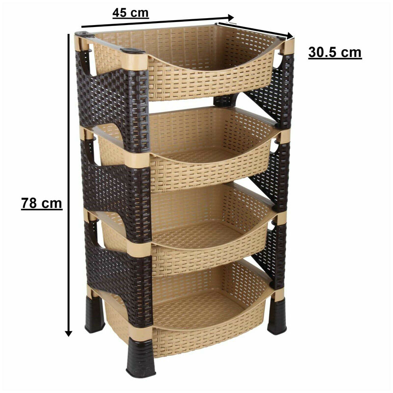 Rack de Cocina Imitación Rattán (Beige)