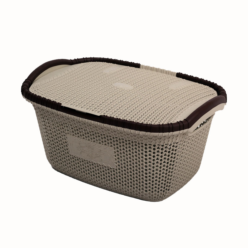 Cesta para Ropa Sucia 30 lts. con tapa (Beige)