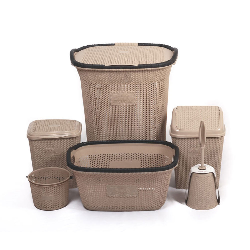 Conjunto 6 piezas de baño (Beige)