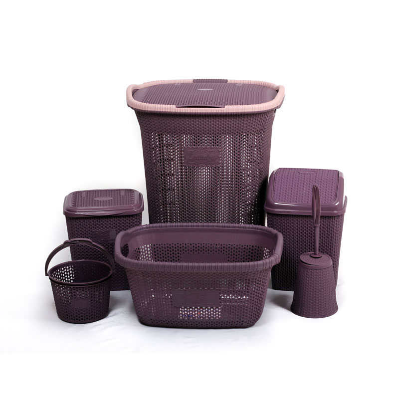 Conjunto 6 piezas de baño (Morado)